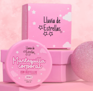 MANTEQUILLA CORPORAL SIN BRONCEO FRESA LLUVIA DE ESTRELLAS