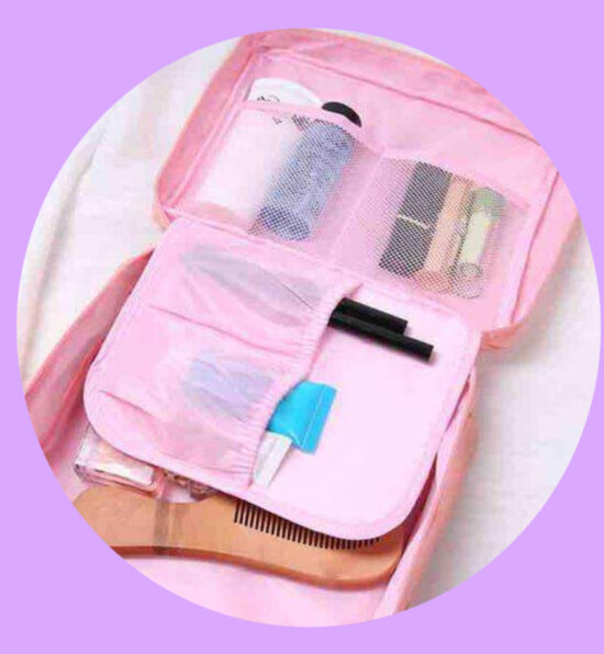 ORGANIZADOR VIAJERO MULTIFUNCIONAL ROSADO