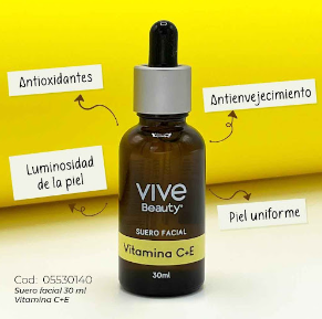 SUERO FACIAL VITAMINA C + E VIVE BEAUTY